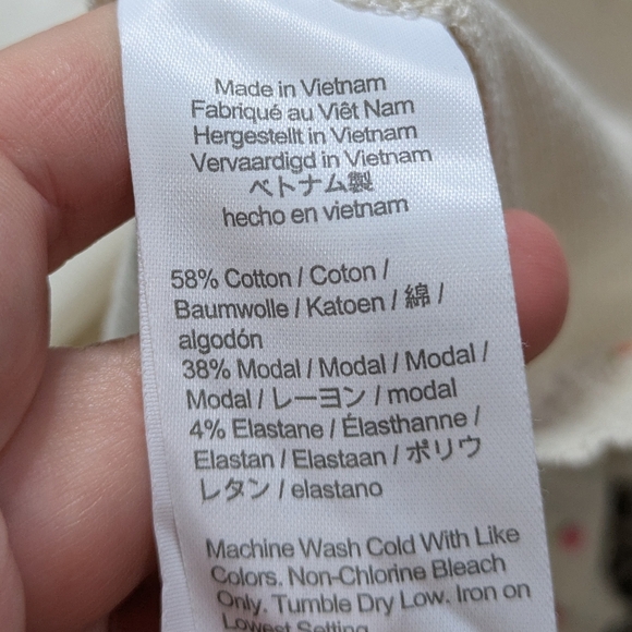 J Crew Cream Pink Yellow Floral Cotton Blend Square Neck Long Sleeve Cardigan - Picture 6 of 7